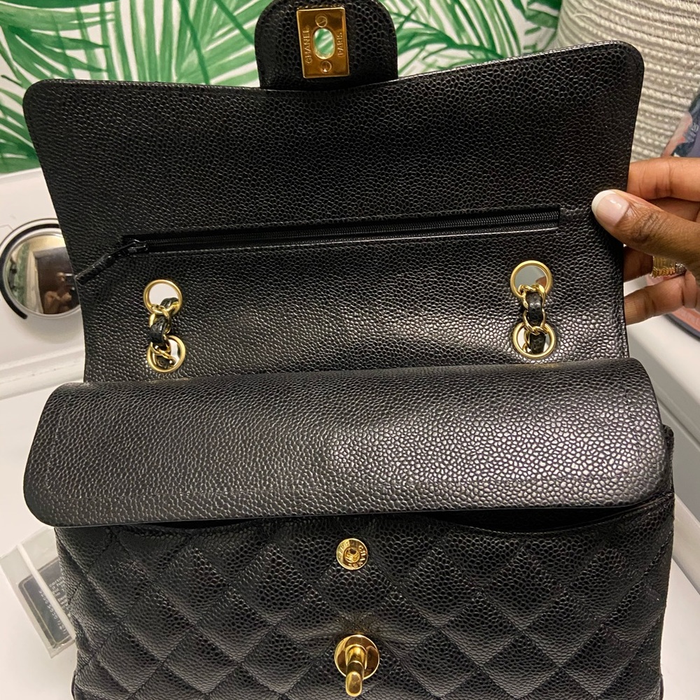 Classic Chanel Double Flap Black Caviar - Picture 6 of 11